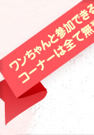 ワンちゃんと参加できる
コーナーは全て無料！