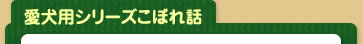 愛犬用シリーズこぼれ話