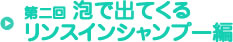 第二回 泡で出てくるリンスインシャンプー編