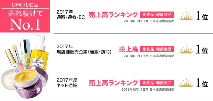 DHC化粧品 売れ続けてNO.1!