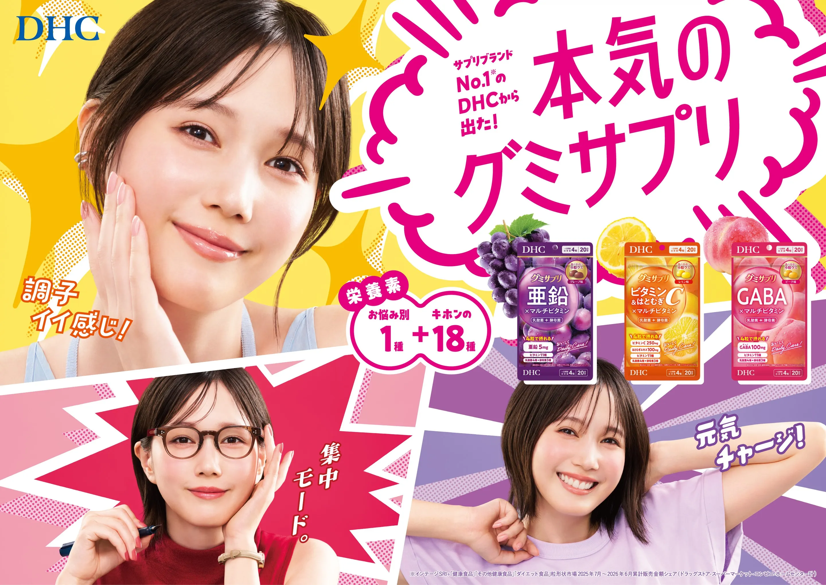 サプリブランドNo.1のDHCから出た！本気のグミサプリ