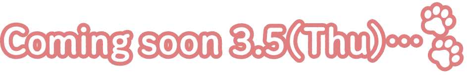 Coming soon 3.5(Thu)...