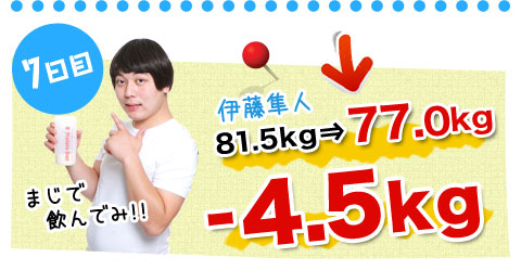 7[ɓl81.5kg77.0kg@-4.5kg]܂ňł݁II