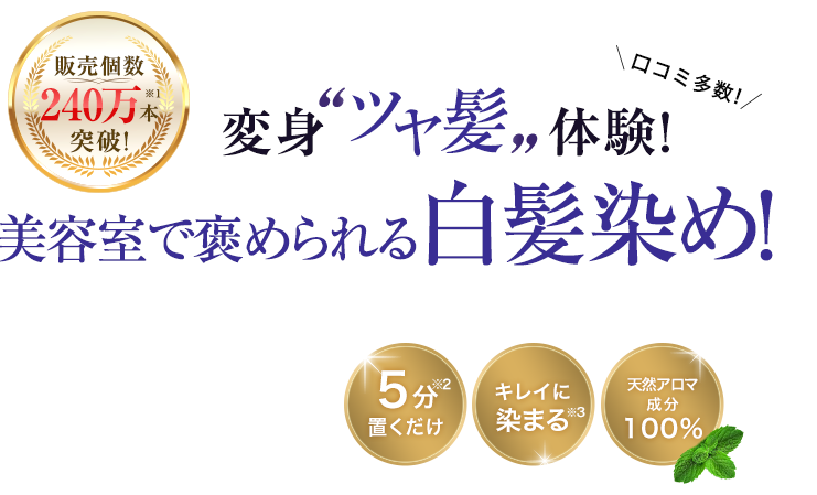 5分で簡単!美容室で褒められる白髪染め!変身&quate;ツヤ髪&quate;体験