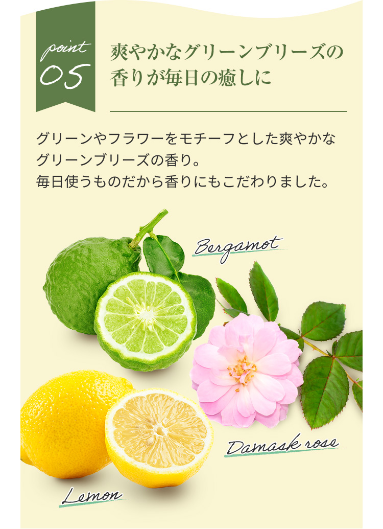 Point05 �u�₩�ȃO���[���u���[�Y�̍��肪�����̖�����