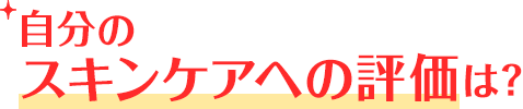 自分のスキンケアへの評価は？